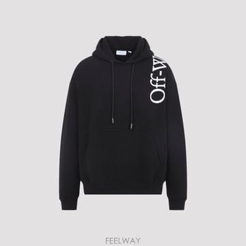 26FW Off 화이트 Off 화이트 Vertical Bookish Skate 후드티 44MBB085F26F