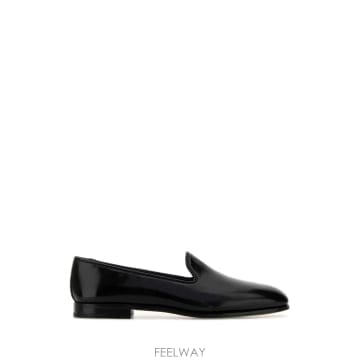 26SS CHURCH S 블랙 레더 Reign ballerinas DD01129EMF0AAB TP570863