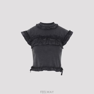 26SS Balenciaga RUFFLE TSHIRT 836121TTVF81055 TP570506773