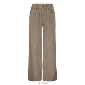 26SS 브루넬로 쿠치넬리 Contemporary trousers in garment dyed 코튼 앤 li