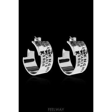 지방시 로고 귀걸이 실버 PM