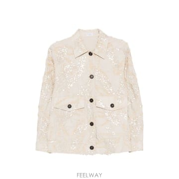 Brunello Cucinelli ���ڷ� ��ġ�ڸ� DAZZLING SEABED EMBROIDERY �ƿ��� ���� ���� IN TECHNO ��ư���ڷ� ��ġ�ڸ� DAZZLING SEABED EMBROIDERY �ƿ��� ��