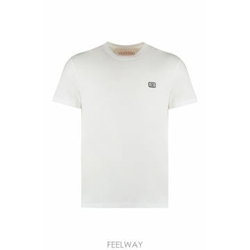 26SS Valentino 코튼 crew 넥 T 셔츠 VMG10VAQ8A03 TP571828995