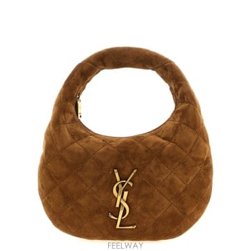 Saint Laurent ���ζ� Caramel coloured Icarino �� in quilted suede 8516891U8072���ζ� Caramel coloured Icarino �� in quilted suede 85