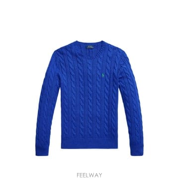 26SS 폴로 랄프 로렌 롱 SLEEVES ROUND 넥 RIB 스웨터 710775885537PACIFIC
