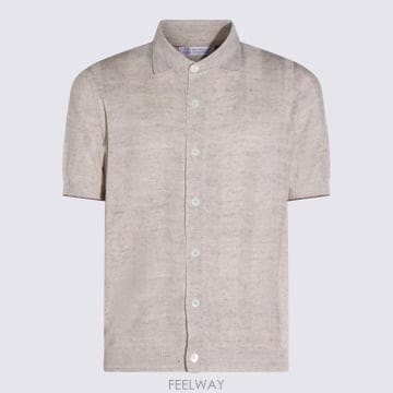 26SS 브루넬로 쿠치넬리 쇼트 Sleeve 셔츠 M2L707805CSN89 TP570621954