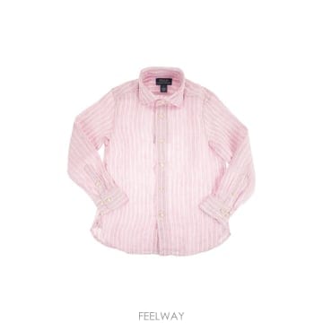 26SS 폴로 랄프 로렌 Linen striped 셔츠 with embroidered 로고 322A13343