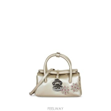 Zanellato Zanellato �ڵ�� with floral embroidery  Silver metallic closurZanellato �ڵ�� with floral embroidery  Silver metall