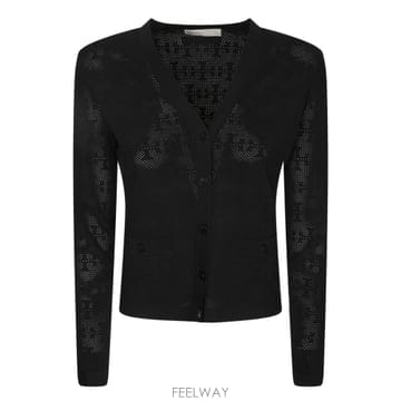 Tory Burch 25FW �丮��ġ ��Ʈ ����� with jacquard pattern, �� sleeves, �� front p25FW �丮��ġ ��Ʈ ����� with jacquard pattern, �� sl