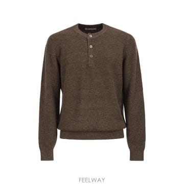 Brunello Cucinelli 26SS ���ڷ� ��ġ�ڸ� ��ư �� linen ���� ribbed crew �� ���� M2L707711CNO2226SS ���ڷ� ��ġ�ڸ� ��ư �� linen ���� ribbed crew 