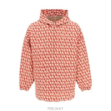 25SS Valentino 실크 FAILLE ANORAK WITH TOILE ICONOGRAPHE MOTIF