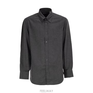 26FW 브루넬로 쿠치넬리 코튼 앤 Lyocell Button 다운 셔츠 MY6370038C044 TP577