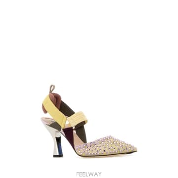 FENDI 26SS Fendi ��Ƽ �÷� mesh �� fabric colibrA pumps 8J8951AY1DF1WC726SS Fendi ��Ƽ �÷� mesh �� fabric colibrA pumps 8J89