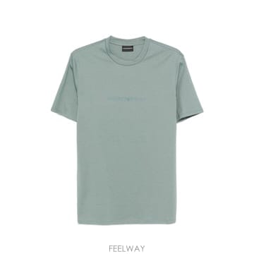 Armani 26SS �������� �Ƹ����� �ΰ� ��ư T ���� EM004583AF13669M9113 TP57157065526SS �������� �Ƹ����� �ΰ� ��ư T ���� EM004583AF1366