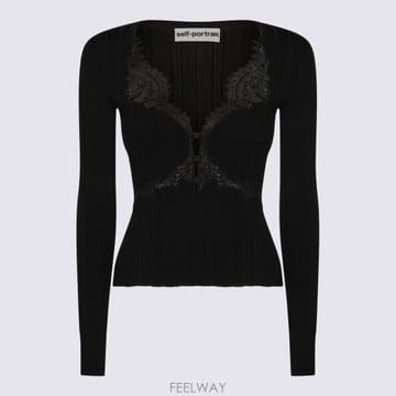 26SS Self portrait 레이스 탑 RS26176TBBBLACK TP573586130