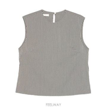 Incotex 26SS INCOTEX EDITH GINGHAM PATTERN SLEEVELESS ž 5S1023L6606926SS INCOTEX EDITH GINGHAM PATTERN SLEEVELESS ž 5S102