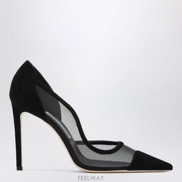 Jimmy Choo 26FW ������ Brigitte 100 pumps in ���� suede �� mesh BRIGITTE100SM26FW ������ Brigitte 100 pumps in ���� suede �� mesh B