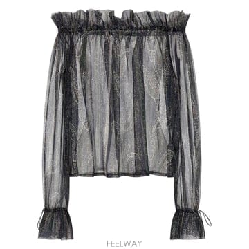 Saint Laurent ���ζ� LUREX ��ũ CREPONNE ž 823001Y4K854007 TP571831893���ζ� LUREX ��ũ CREPONNE ž 823001Y4K854007 TP571831