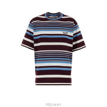 PRADA 26SS ����� �ΰ� INTARSIA STRIPED ��ư T ���� P24B3HSOOO19BRF0RUE TP526SS ����� �ΰ� INTARSIA STRIPED ��ư T ���� P24B3HSO