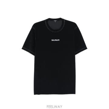 26SS Balmain 맨즈 T 셔츠 268BWM3M18301001BLACK TP576196992