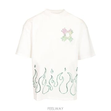 Amiri 26FW AMIRI MA QUAD FLAMES LJ SKATE TEE AMTOJR1148127 TP5773026FW AMIRI MA QUAD FLAMES LJ SKATE TEE AMTOJR1148127 T