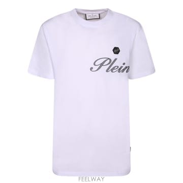 26SS 필립플레인 쇼트 sleeves  Chromed Plein 로고 on the front  Reinfo