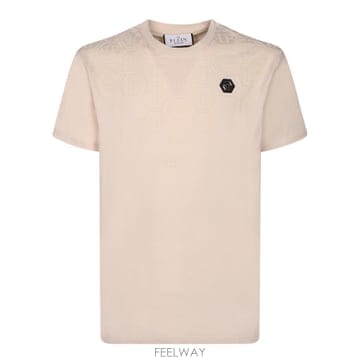 26SS 필립플레인 쇼트 sleeves  Crew 넥  Tone on tone monogram pattern