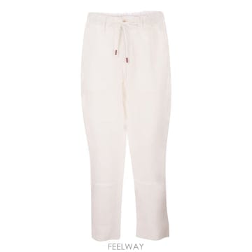 Kiton 26SS KITON Tailored linen drawstring trousers UPN004H096900226SS KITON Tailored linen drawstring trousers UPN004H0