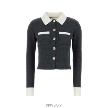 Self Portrait 25FW Self portrait GREY CONTRAST COLLAR ����� PF25048CGRGREY T25FW Self portrait GREY CONTRAST COLLAR ����� PF25048