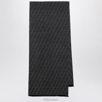 FENDI 26SS Fendi Sciarpa Fendi in lana con monogram FF jacquard FX26SS Fendi Sciarpa Fendi in lana con monogram FF jacqu