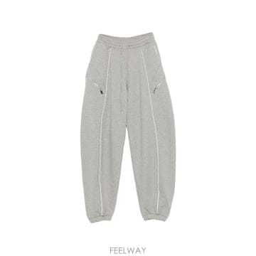 26FW 디아티코 롱 조거 팬츠 in melange grey 코튼 저지 261WCP00318JJF003AA1