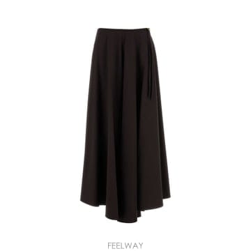 26SS AGNONA 브라운 stretch poplin 스커트 TG1102YU2112M74 TP5736786