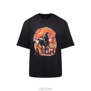 26SS AMIRI Amiri Plains 오버사이즈 Tee AMTOJR1022BLACK TP57728986