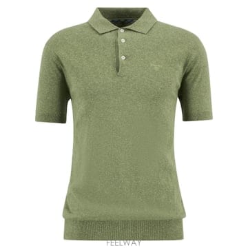 26SS Barbour MUSTON LINEN 니트 폴로 SHT MKN1713GN34 TP576730678
