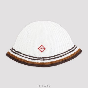 26FW CASABLANCA Casablanca Crocheted 버켓 모자 APF26HAT12101WHIT