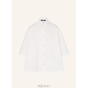 자크뮈스 LA CHEMISE TRIANGLE 컴포트 핏 셔츠 with 3 4 sleeves 100301431