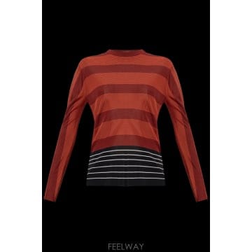 Ferragamo 26FW ����䷹ ��󰡸� ž with a striped pattern 13I470E796174COLLRED26FW ����䷹ ��󰡸� ž with a striped pattern 13I47
