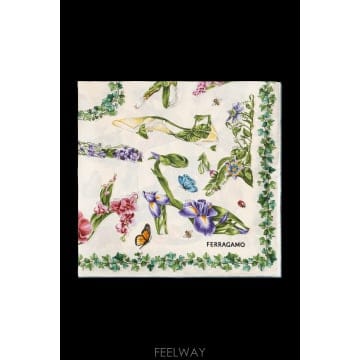 Ferragamo 26FW ����䷹ ��󰡸� ��ũ ��ī�� with floral motif 310245FOEDENSHOE795126FW ����䷹ ��󰡸� ��ũ ��ī�� with floral motif 3