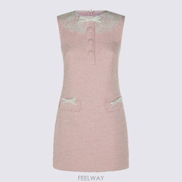 26FW Self portrait 쇼트 드레스 in boucle PF26002SCPPINK TP5756570