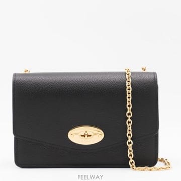 Mulberry Darley S 블랙 grain 프린트 레더 클러치 RL5004205A100 TP578081