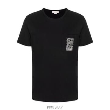 Alexander Mcqueen 22SS �˷���� ���� ���� T ���� with �ΰ� ����Ʈ 687729QSX031000 TP57189777922SS �˷���� ���� ���� T ���� with �ΰ� ����Ʈ 687729
