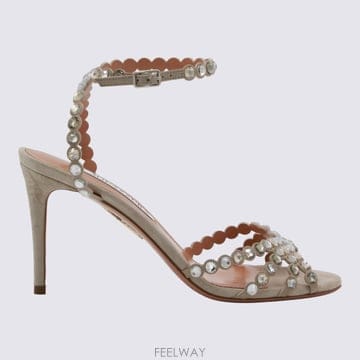 Aquazzura 26FW Aquazzura Tequila crystal embellished suede ���� TQLMIDS026FW Aquazzura Tequila crystal embellished suede ���� 