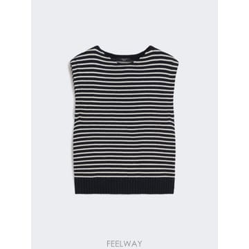 Max Mara 26SS �������� Gilet in filato di cotone   BLU WE5351016106010 TP26SS �������� Gilet in filato di cotone   BLU WE535101