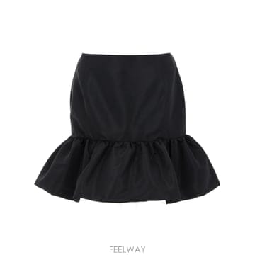 니나 리치 미니 PEPLUM 스커트 블랙