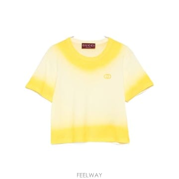 GUCCI 26SS ���� ���ο� cropped T ���� with gradient effect 838009XJHQ770126SS ���� ���ο� cropped T ���� with gradient effect 8