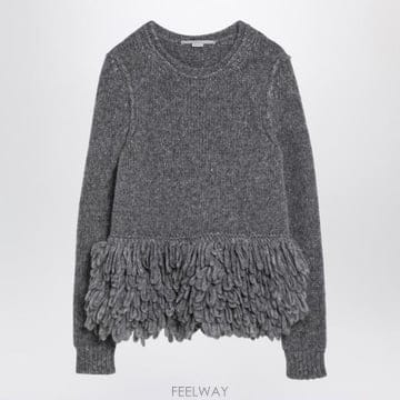 Stella McCartney 24FW ���ڶ� ��īƮ�� ���ڶ� ��īƮ�� Grey Alpaca Blend ������ 6K08293S251012624FW ���ڶ� ��īƮ�� ���ڶ� ��īƮ�� Grey Alpaca Blend
