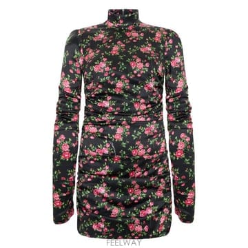 Dolce&Gabbana 26SS ��ü�ذ��ٳ� ��Ʈ �巹�� with Floral ����Ʈ F60G2TFSA8GHN5XP TP57840126SS ��ü�ذ��ٳ� ��Ʈ �巹�� with Floral ����Ʈ F60G2