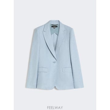 Max Mara 26SS �������� �������� in canvas di lino   AZZURRO WE5041076206025 T26SS �������� �������� in canvas di lino   AZZURRO WE5