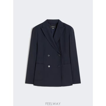 Max Mara 26SS �������� �������� doppiopetto in lana stretch   BLU WE50410361026SS �������� �������� doppiopetto in lana stretch   B