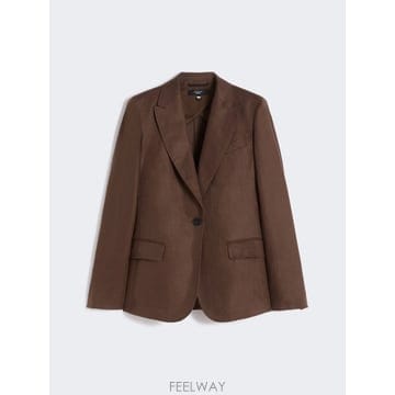 Max Mara 26SS �������� �������� in canvas di lino   CIOCCOLATO WE50410762060326SS �������� �������� in canvas di lino   CIOCCOLATO 